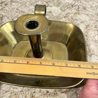 Lot 63 Brass candlesticks