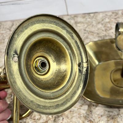 Lot 63 Brass candlesticks