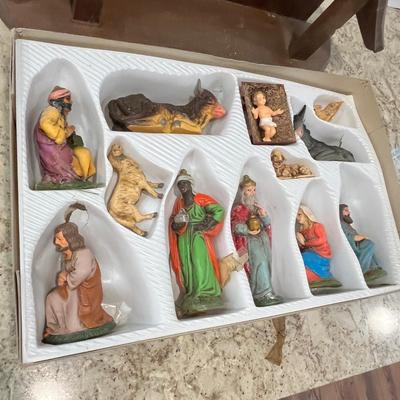 Lot 76 Nativity set
