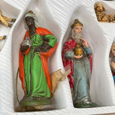 Lot 76 Nativity set
