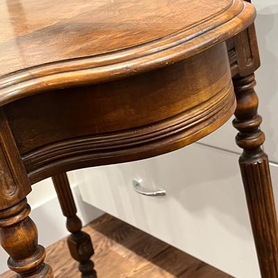 Lot 77 Antique walnut table