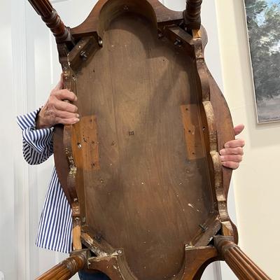 Lot 77 Antique walnut table
