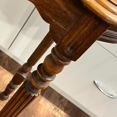 Lot 77 Antique walnut table