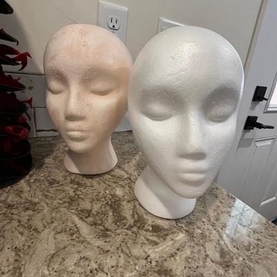 Lot 88 Hats & Styrofoam wig mounts