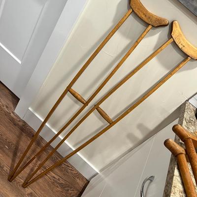 Lot 94 Vintage crutches