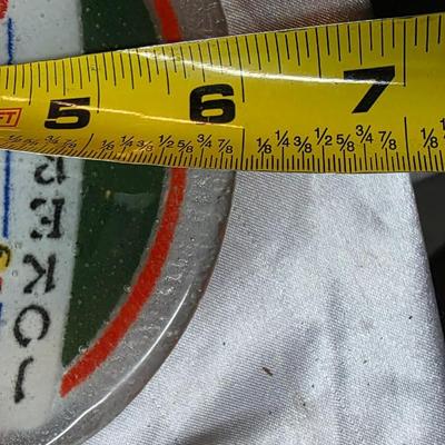 Peggy Karr Fused Art Glass Playing Cards Serving Tray & Joker Coaster Set – Handmade Vintage Card Design Glassware