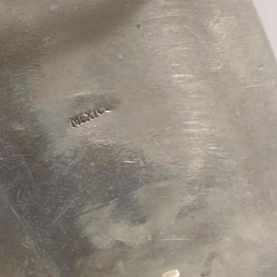 Abalone Belt Buckle- Marked 'Mexico'- Possibly Sterling (#7)
