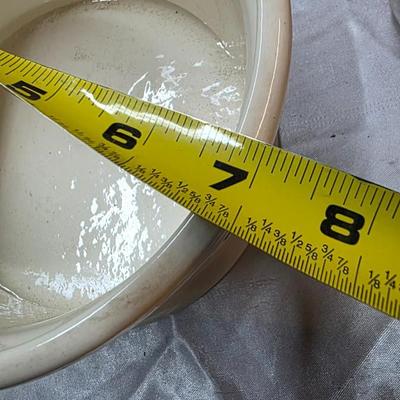 Vintage Playing Card Ceramic Cachepot Planter Bowl – Poker Night Serving Dish – White Glazed Card Design Decor