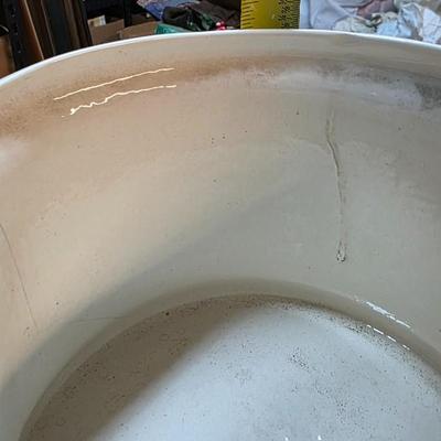 Vintage Playing Card Ceramic Cachepot Planter Bowl – Poker Night Serving Dish – White Glazed Card Design Decor