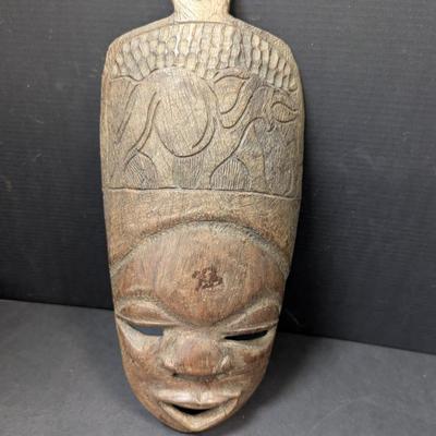 Primitive Wood Hand Carved African Mask #2