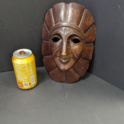 Primitive Wood Hand Carved Tribal African Mask #3