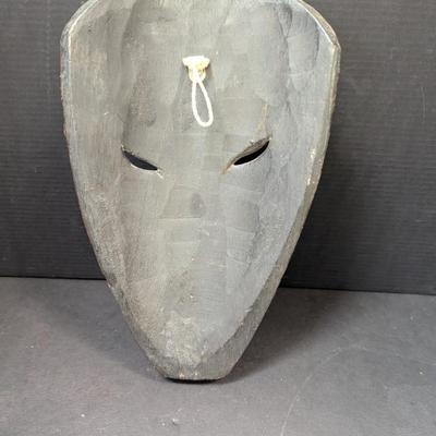Primitive Wood Hand Carved Tribal African Mask #4