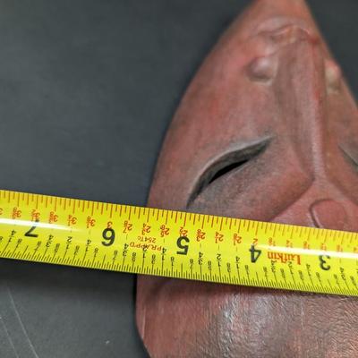 Primitive Wood Hand Carved Tribal African Mask #4