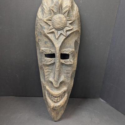Primitive Wood Hand Carved Tribal African Mask #8