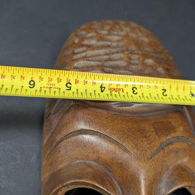 Primitive Wood Hand Carved Tribal African Mask #10