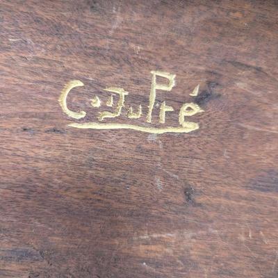 Primitive Wood Hand Carved Tribal African Mask By C. Dupre #15