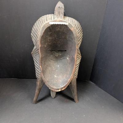 Primitive Wood Hand Carved Tribal African Mask #18