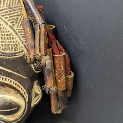 Primitive Wood Hand Carved Tribal African Mask #19