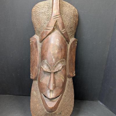 Primitive Wood Hand Carved Tribal African Mask #20