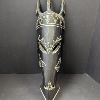 Primitive Wood Hand Carved Tribal African Mask #23