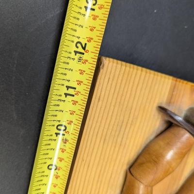 Carved Wooden Skateboarder Art