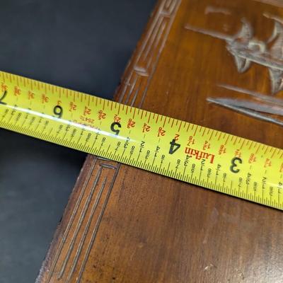 Vintage Chinese Carved Wooden Jewelry Box