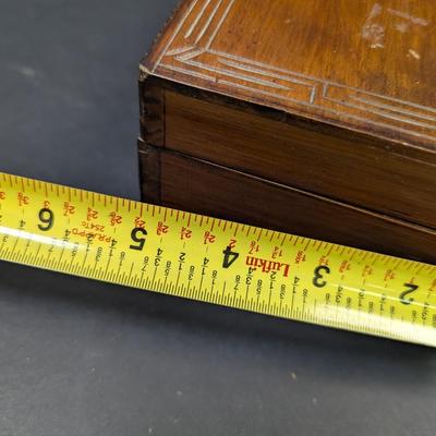 Vintage Chinese Carved Wooden Jewelry Box