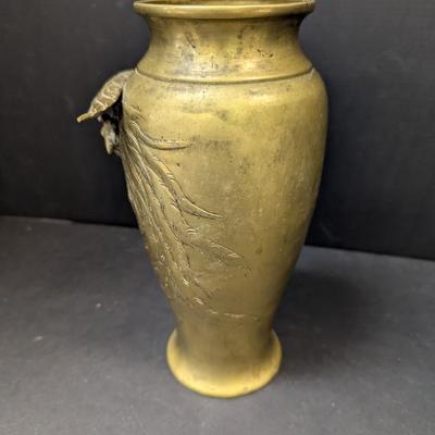 Brass 3D Eagle Vase
