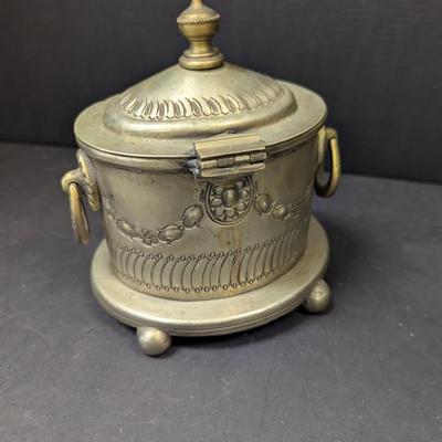 Marked Trinket Vessel With Lid