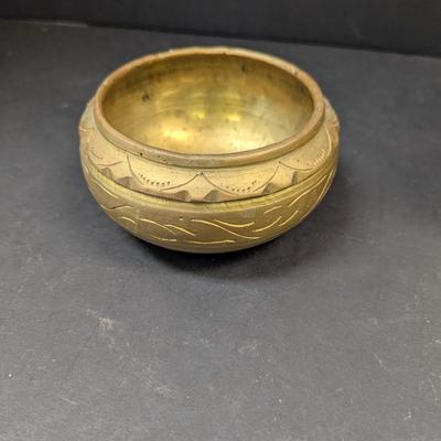 Brass Indian Etched Bowl