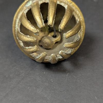 Vintage India Enameled Solid Brass Claw Bell