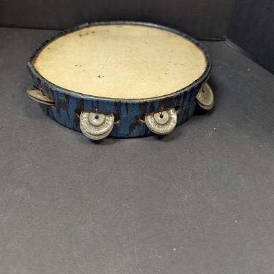 Vintage Cowhide Tambourine Old Percussion Instrument
