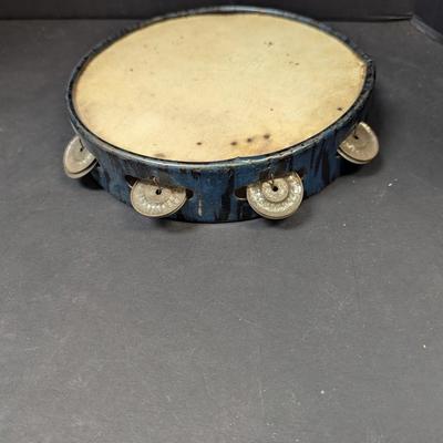 Vintage Cowhide Tambourine Old Percussion Instrument