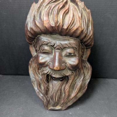 Hand Carved Wooden Spirit Face