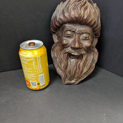 Hand Carved Wooden Spirit Face