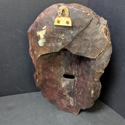 Hand Carved Wooden Spirit Face