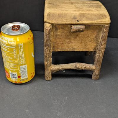 Hand Made Rustic Wood Chest Trinket Box