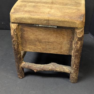 Hand Made Rustic Wood Chest Trinket Box