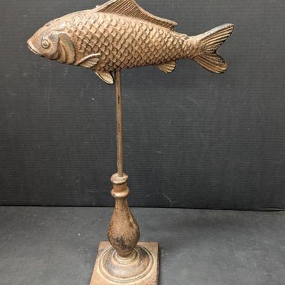 Cast Iron Fish Sculpture