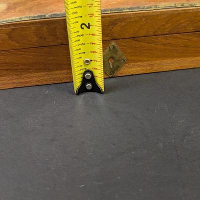 Wooden Trinket Box With Brass Inlay