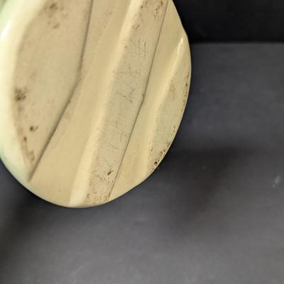 Vintage Yellow Ceramic Hand Vase Accent Decor