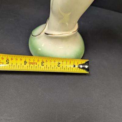 Vintage Yellow Ceramic Hand Vase Accent Decor