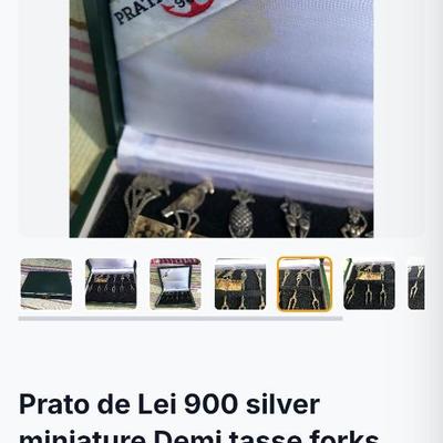 Sale Photo Thumbnail #68: Gorgeous 900 Silver Fancy Lady Collectible 900 Silver Demi Tasse Fork. Last Pic is an example