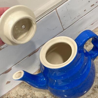Vintage blue tea pot