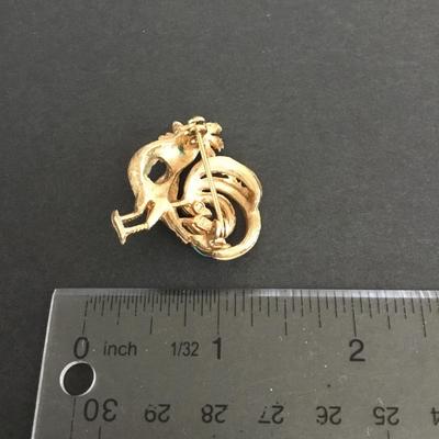 Vintage gold tone rooster pen/brooch