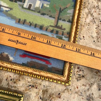 Lot 113 Crewel/ Cross Stitch framed