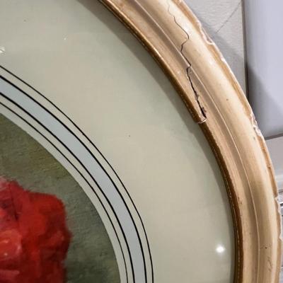 Lot 115 Vintage oval framed poppies print