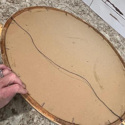 Lot 115 Vintage oval framed poppies print