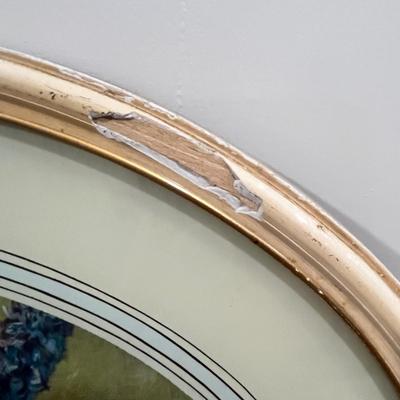 Lot 115 Vintage oval framed poppies print