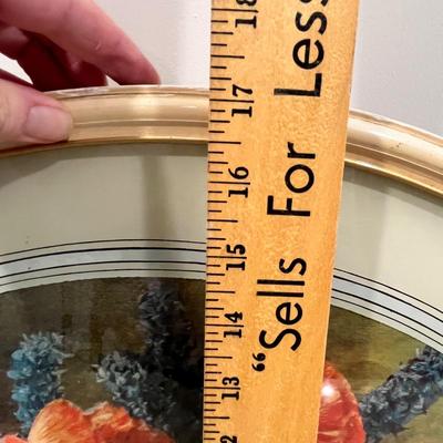 Lot 115 Vintage oval framed poppies print